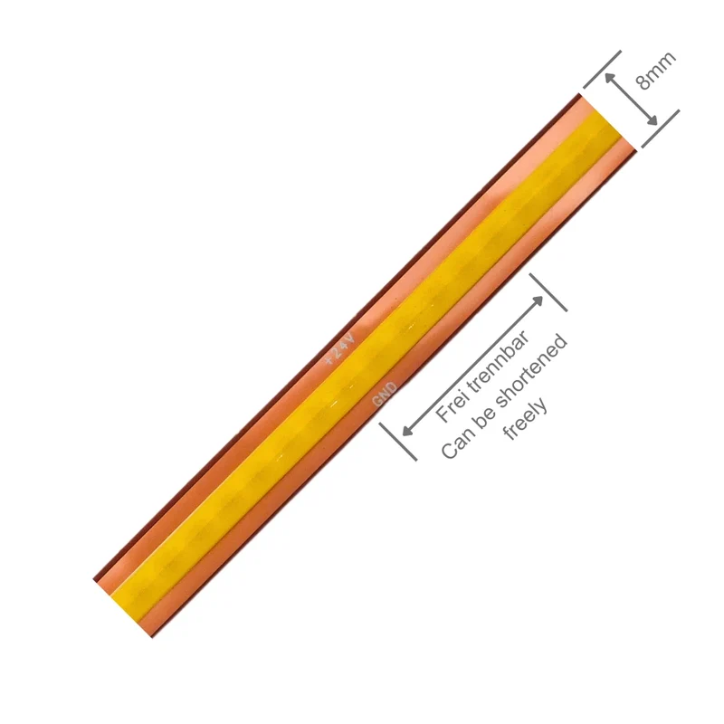 24V COB LED-Streifen 13W/m 528 LEDs/m 5m – an jeder Stelle kürzbar