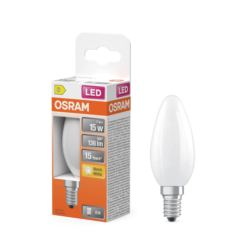 OSRAM LED Retrofit Classic B 1W 827 matt E27