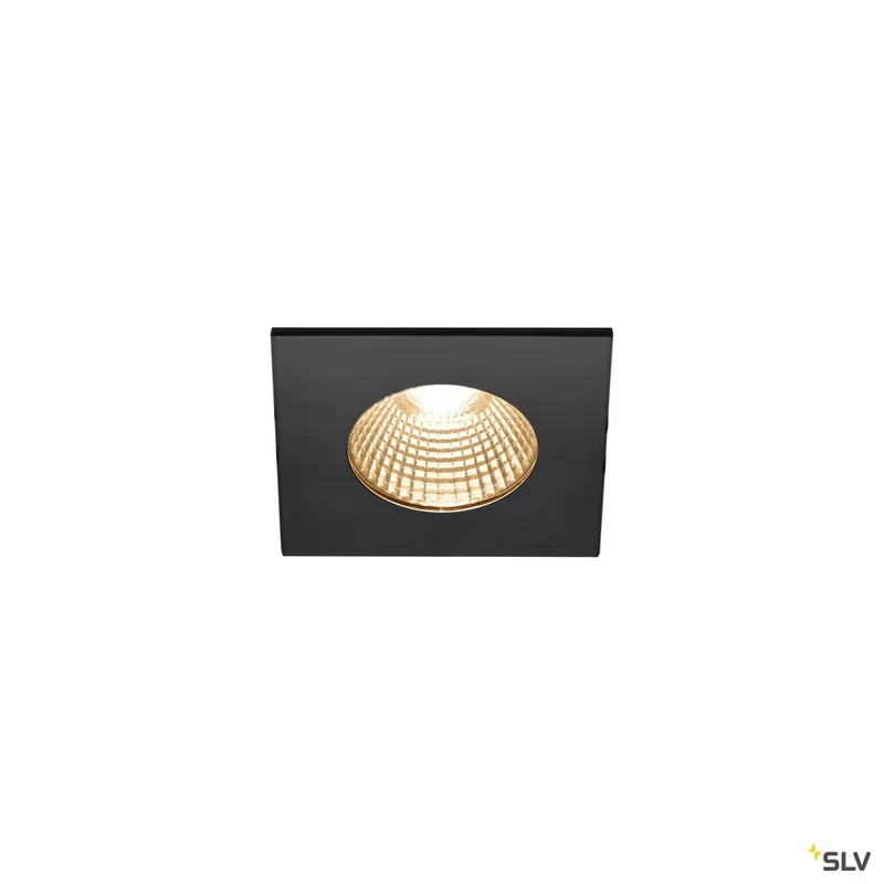 SLV PATTA-I, LED Outdoor Deckeneinbauleuchte, eckig DL IP65 schwarz 1800-3000K