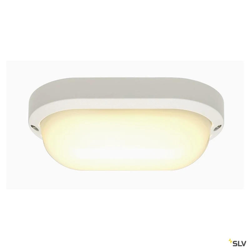 SLV TERANG 2 Wand- und Decken- leuchte, oval, weiss, 3000K, IP44