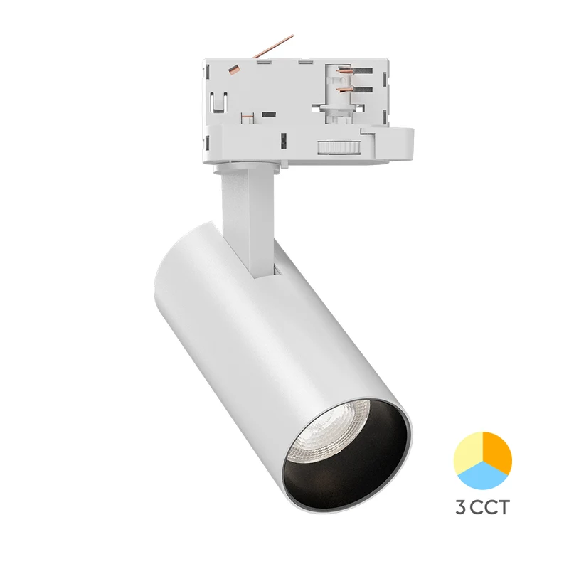 Braytron LED-Schienenstrahler 15W 3CCT 3-Phasen 4-Draht – Weiß