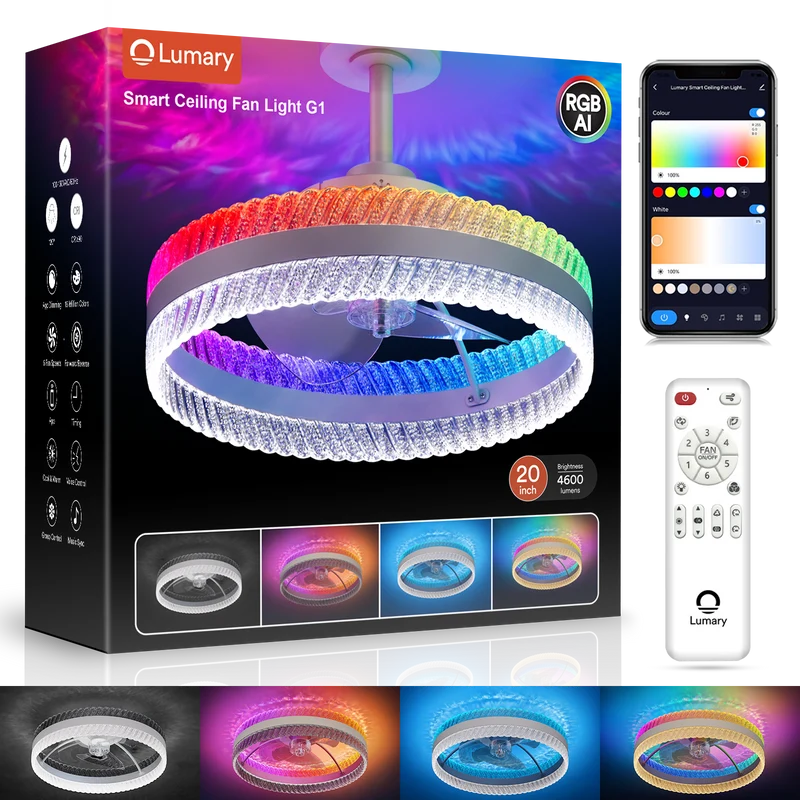 Lumary Smart Ceiling Fans with Lights G1