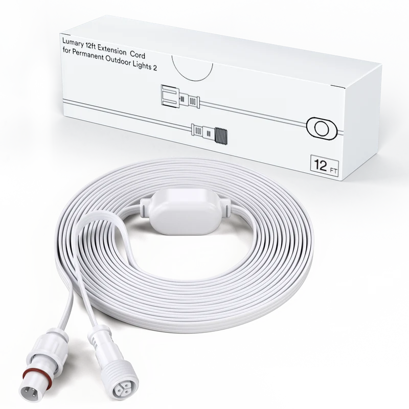 Lumary 12ft Extension Cord for Permanent Outdoor LIghts 2