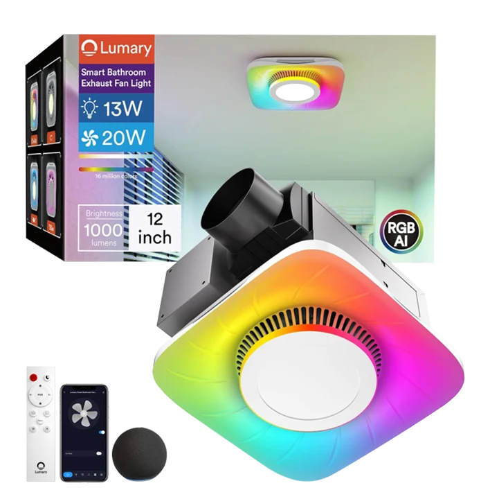 Lumary Smart WiFi Bathroom Exhaust Fan with Light