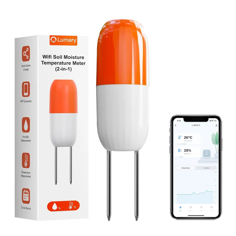 Lumary Wireless WiFi Moisture/Temperature Soil Meter