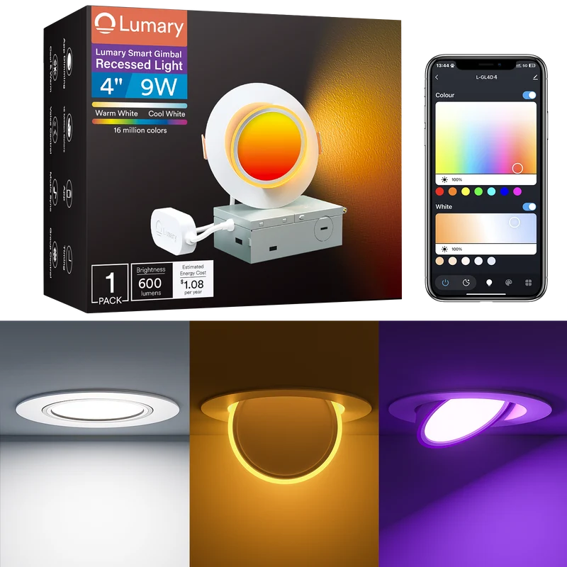 Lumary Smart RGB Gimbal Light Ultra 4 Inch