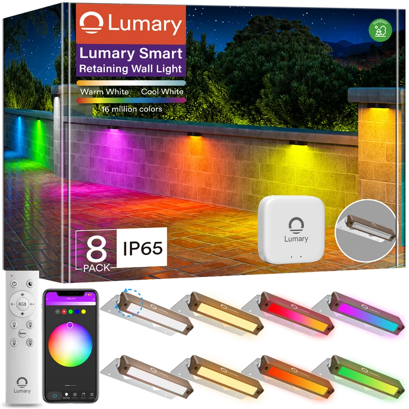 Lumary Smart Retaining Wall Light (8Pack)