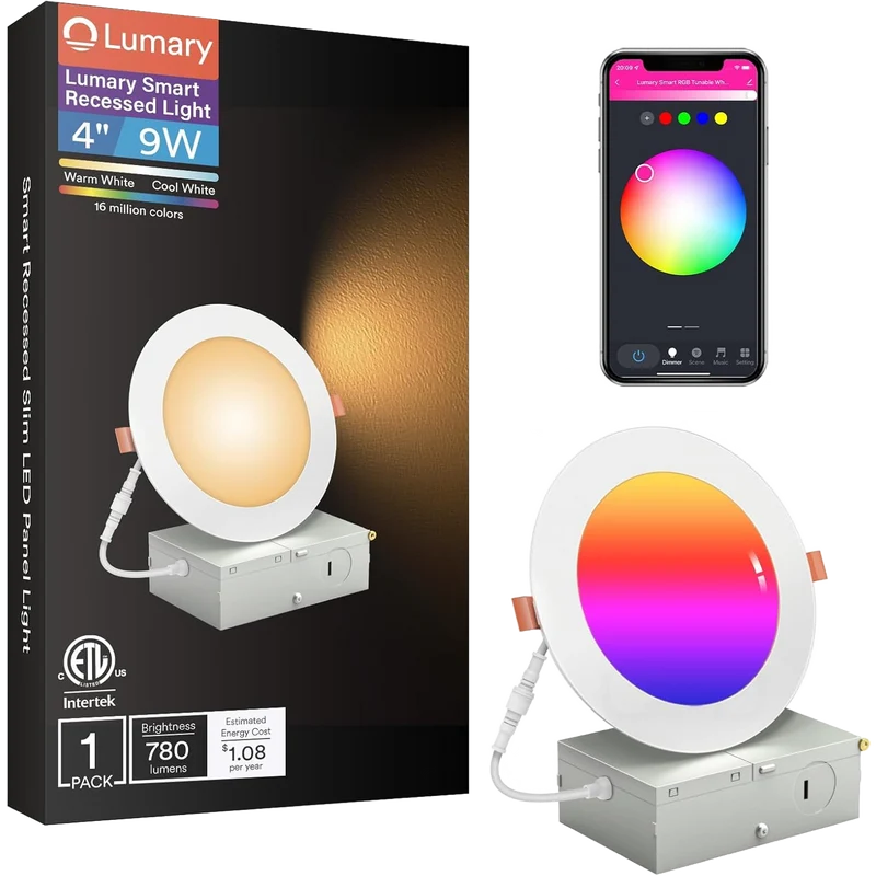 Lumary Wi-Fi Smart Canless Recessed Lighting 4 inch