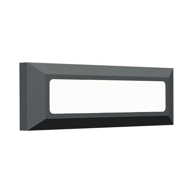 LED schwarze Wandleuchte direkt Außen IP65 – 3W | 3in1 Farbtemperatur | Stufen & Treppenbeleuchtung