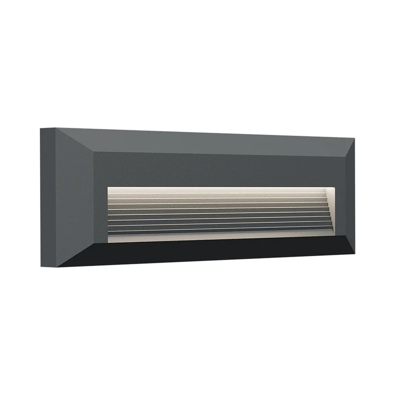 LED schwarze Wandleuchte indirekt Außen IP65 – 3W 3in1 Farbtemperatur | Stufen & Treppenbeleuchtung