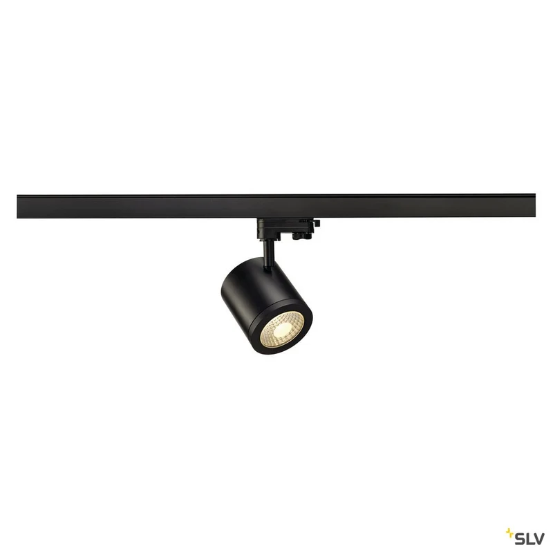 SLV ENOLA_C 9 Spot, rund, schwarz, 9W, 3000K, 55°, inkl. 3P.-Adapter