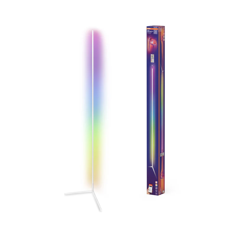 OSRAM Matter SMART+ Floor Corner Slim Stehlampe, mit Fernbedienung, Weiß, 2000 mm, RGB + Tunable White (TW)