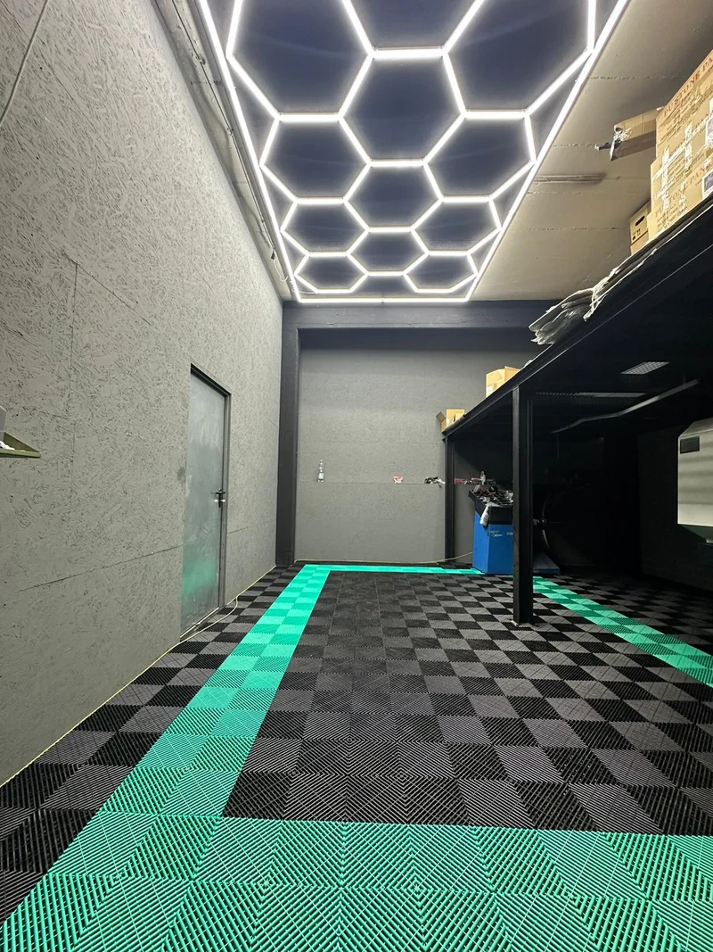 LED Hexagon Werkstatt Decken Beleuchtung