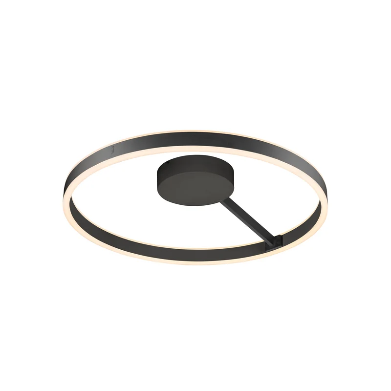 ONE, Wand- und Deckenaufbauleuchte, rund, 2700/3000 K, 23 W, DALI, Touch, 130°, schwarz