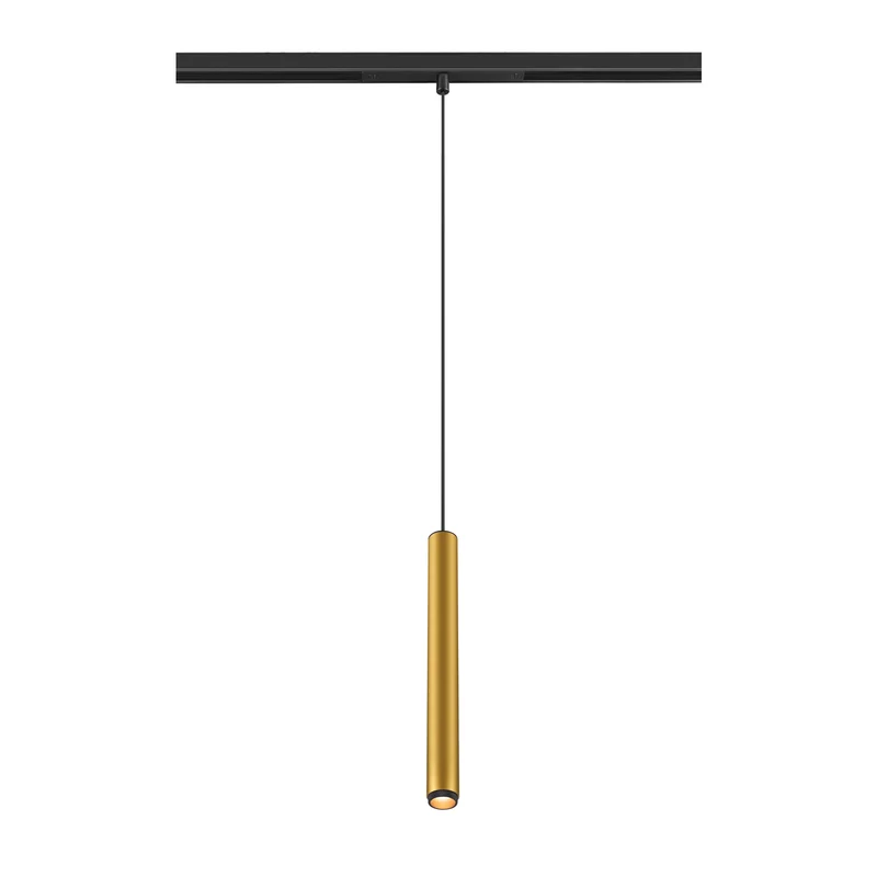 GRIP! S, 48V Pendelleuchte, Pendellänge 200 cm, 2700 K, 29°, DALI, gold / schwarz