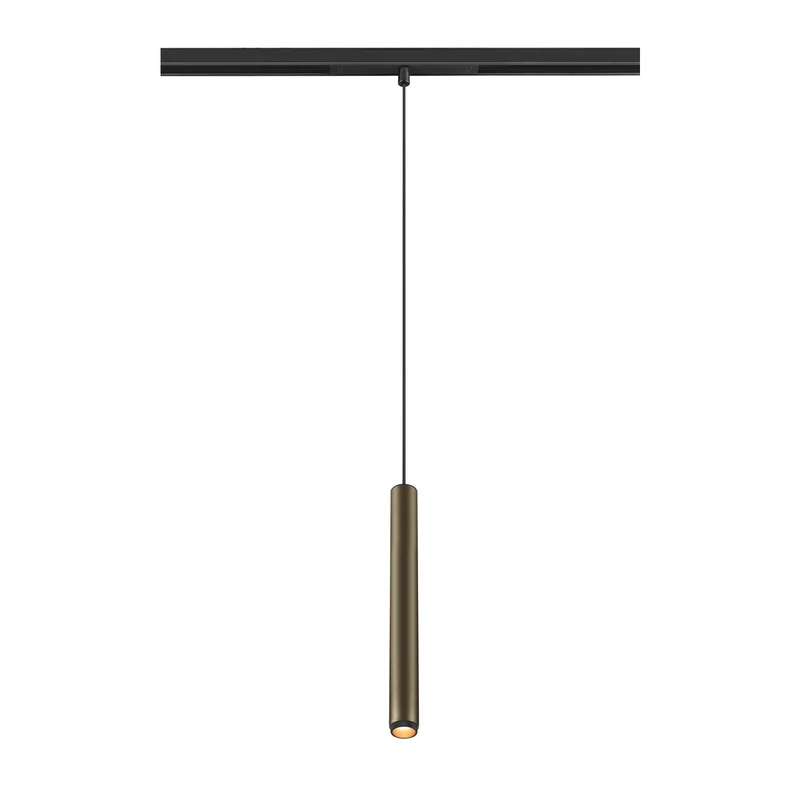 GRIP! S, 48V Pendelleuchte, Pendellänge 200 cm, 2700 K, 29°, DALI, bronze / schwarz