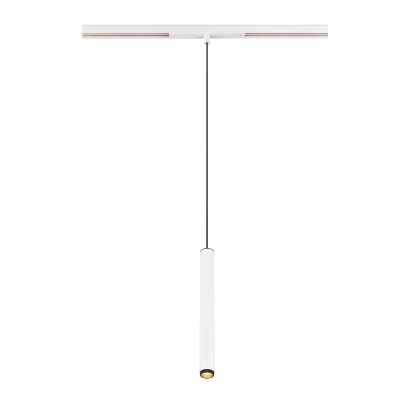 GRIP! S, 48V Pendelleuchte, Pendellänge 200 cm, 2700 K, 29°, DALI, weiß / schwarz