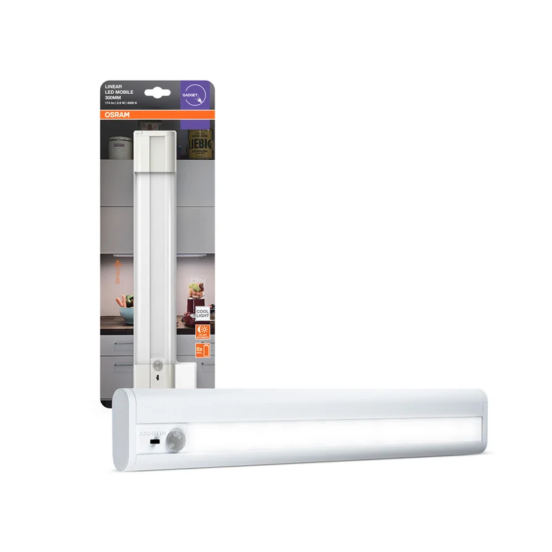 OSRAM Linear LED Mobile Battery Unterbauleuchte 300mm, 174lm, 2.9W, 4000K, Weiß