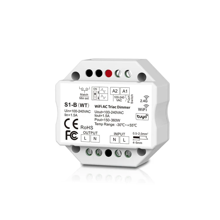 1CH*1.5A WiFi-RF AC Triac Dimmer