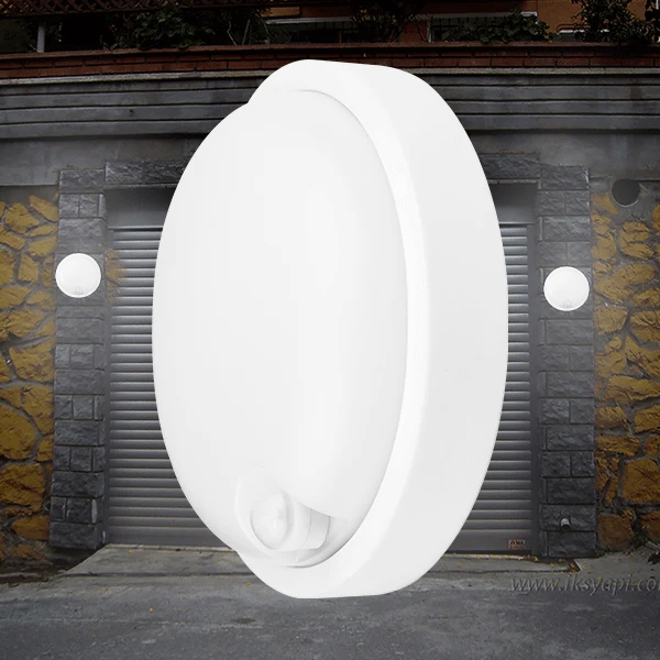 LED 15W Wandleuchte Bewegungsmelder Sensor Feuchtraumleuchte Außen Garage 6500K