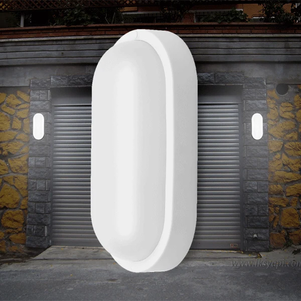 LED 18W Wand Decken Leuchte Oval Feuchtraumleuchte Weiß Außen Garage 3000K/ IP54