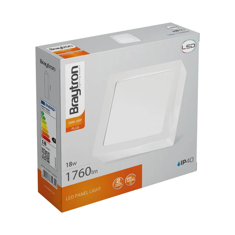 LED Aufbau Deckenleuchte Deckenlicht Eckig 18W 1760LM 6500K, 20X20cm Ultra Slim LED Panel