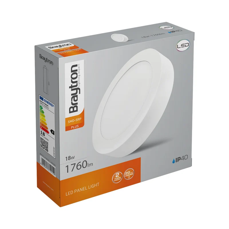 LED Aufbau Deckenleuchte Deckenlicht Rund 18W 1760LM 4000K, Ø23cm Ultra Slim LED Panel