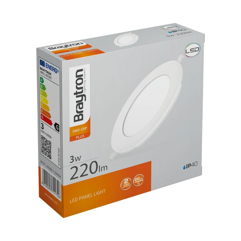 3W LED Einbaustrahler Deckenspot Ultra Flach Einbauleuchte Einbauspot 230V IP40 3000K Warmweiß