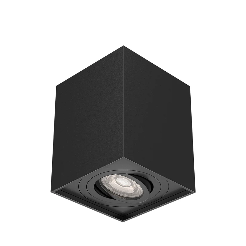 Braytron LED Aufbauspot GU10 quadratisch max. 35 W IP20 – Schwarz