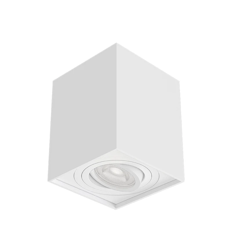 Braytron LED Aufbauspot GU10 quadratisch max. 35 W IP20 – Weiß