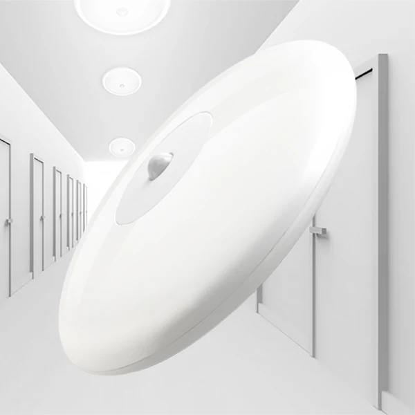 LED Deckenleuchte Ø26cm Sensor Bewegungsmelder Deckenlicht Bad rund 18W IP44 3000K
