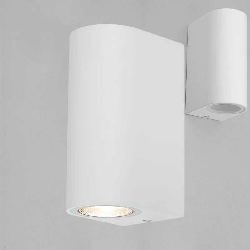 LED Wandleuchte Außen Weiß Rund GU10 Down &Down Außenwandleuchte Wandlampe IP44