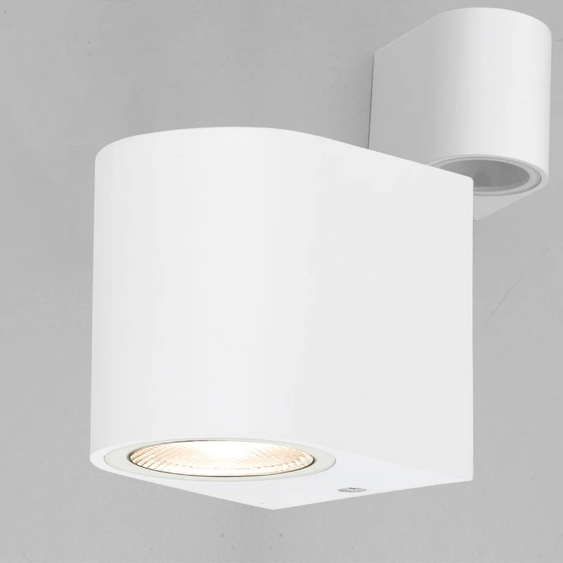LED Wandleuchte Außen Weiß Rund GU10 Down Außenwandleuchte Wandlampe IP44
