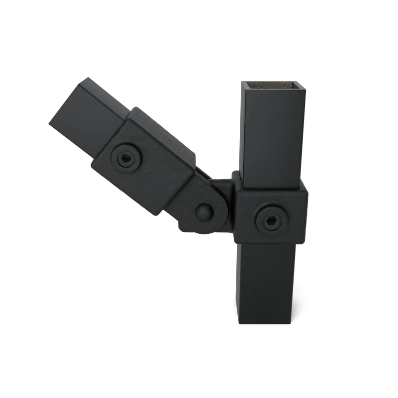 Gelenkstück einfach schwarz 40 mm quadratisch