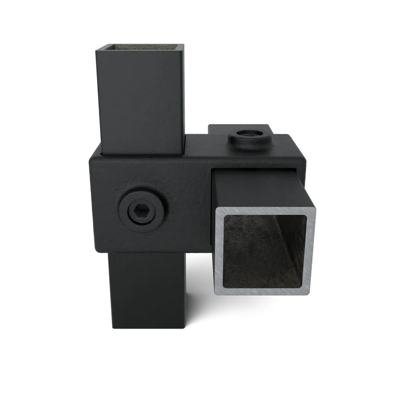 Kreuzstück 90° schwarz 40 mm quadratisch