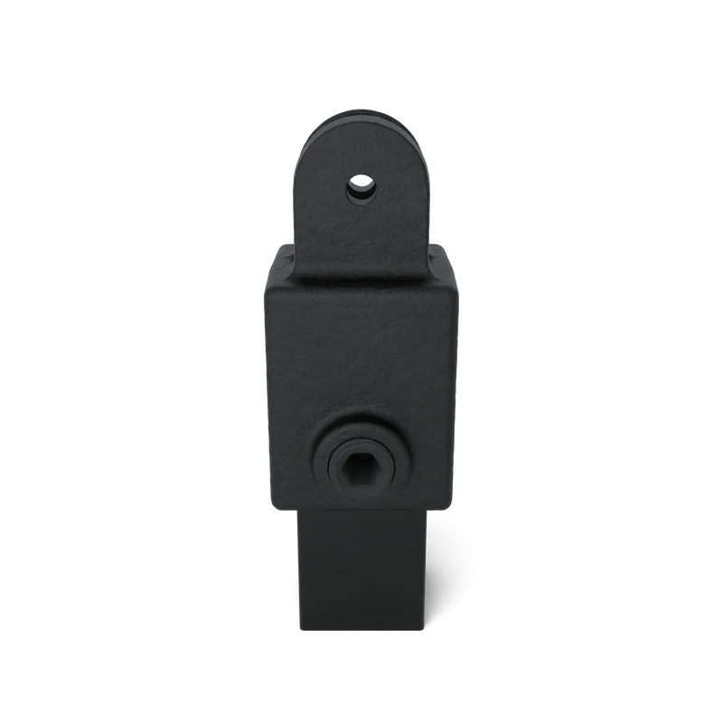 Gelenkhalter schwarz 25 mm quadratisch