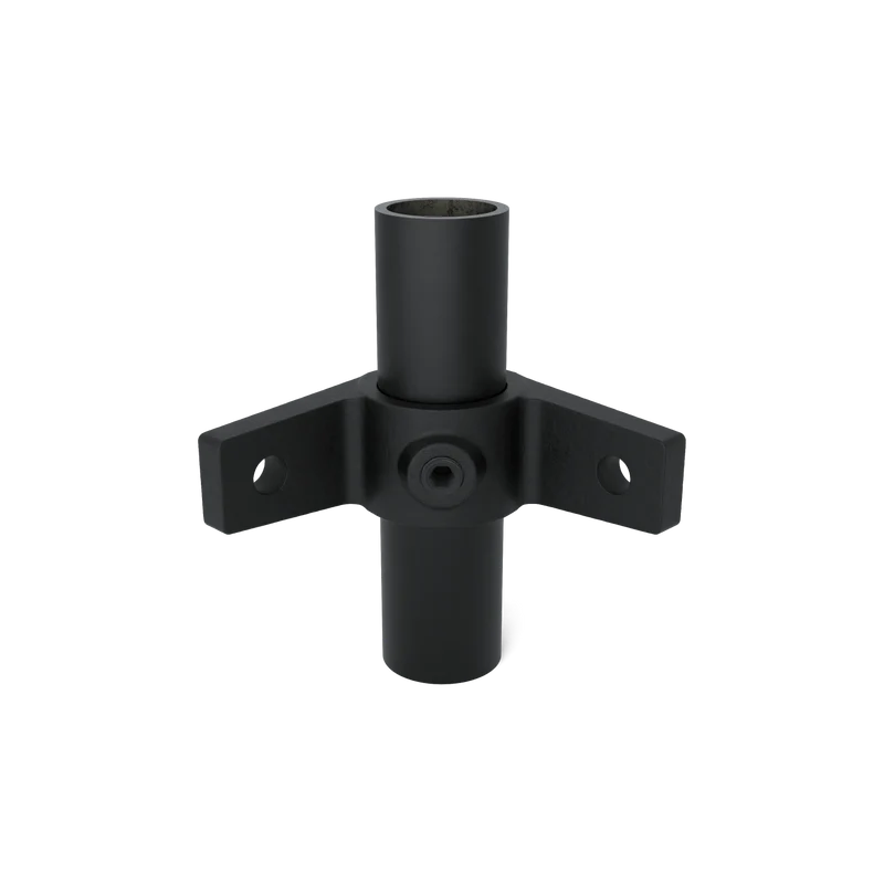 Ösenteil mit Doppellasche 90° schwarz 33,7 mm