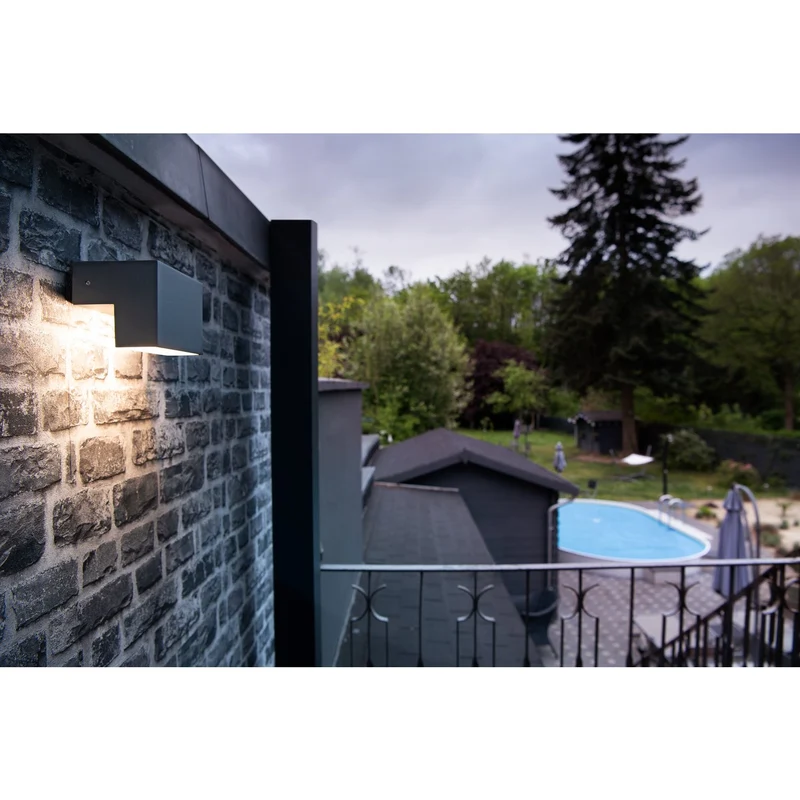 SLV L-LINE OUT WL, Outdoor LED Wandaufbauleuchte anthrazit CCT switch 3000/4000K