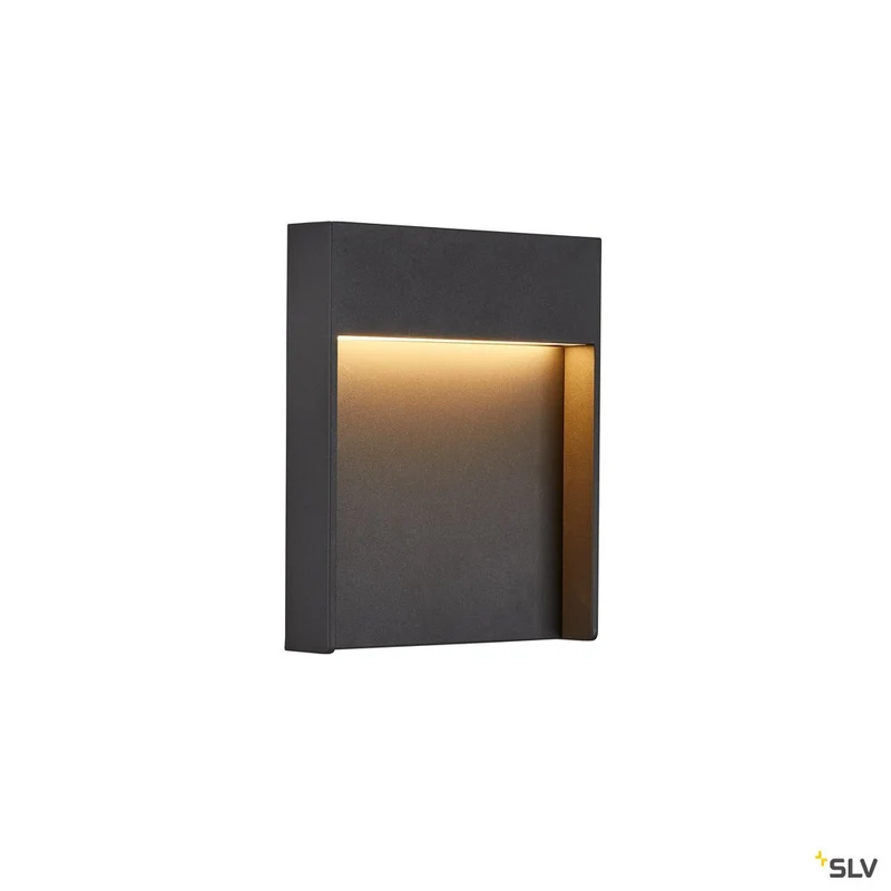 SLV FLATT Outdoor LED Wandaufbauleuchte 3000K IP65 anthrazit
