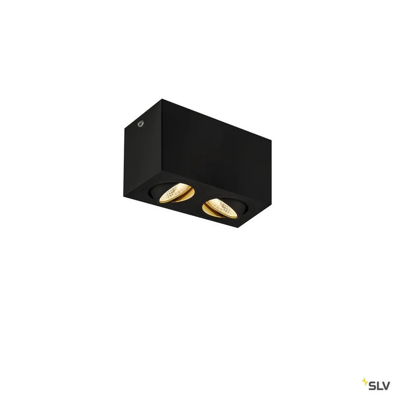SLV TRILEDO Double, LED Indoor Deckenaufbauleuchte, schwarz, 3000K, 16W