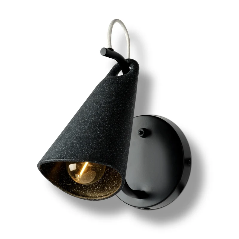 OSRAM Decor Bell Wandleuchte E27 Schwarz, Wandlampe, Metall, PCR, mit An-/Aus-Schalter zur Bedienung