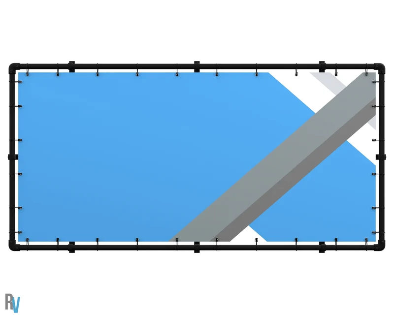 Schwarzer Bannerrahmen Wandmontage
