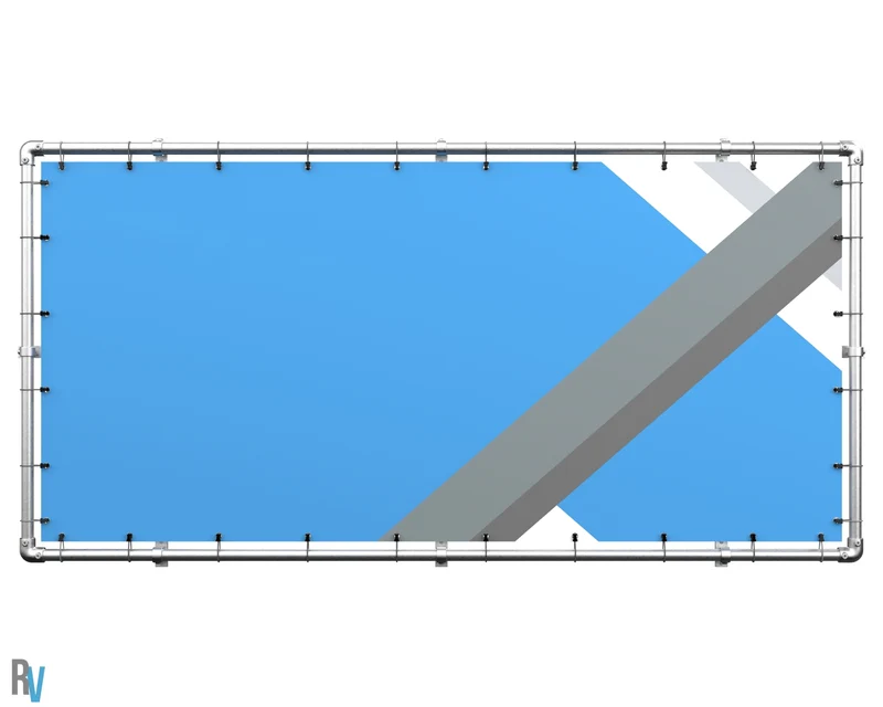 Bannerrahmen Wandmontage Silber