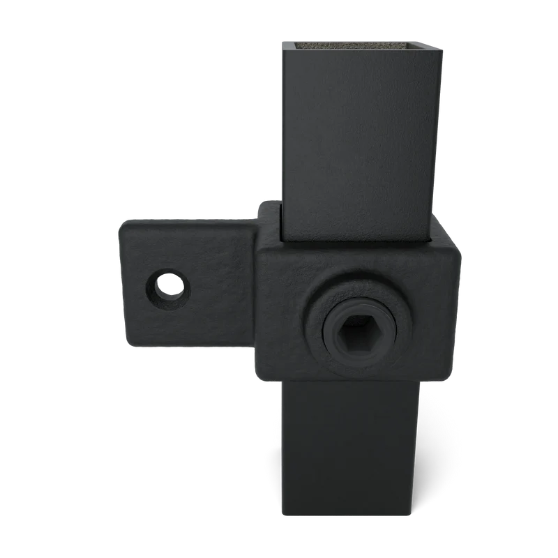 Gelenkauge schwarz 25 mm quadratisch