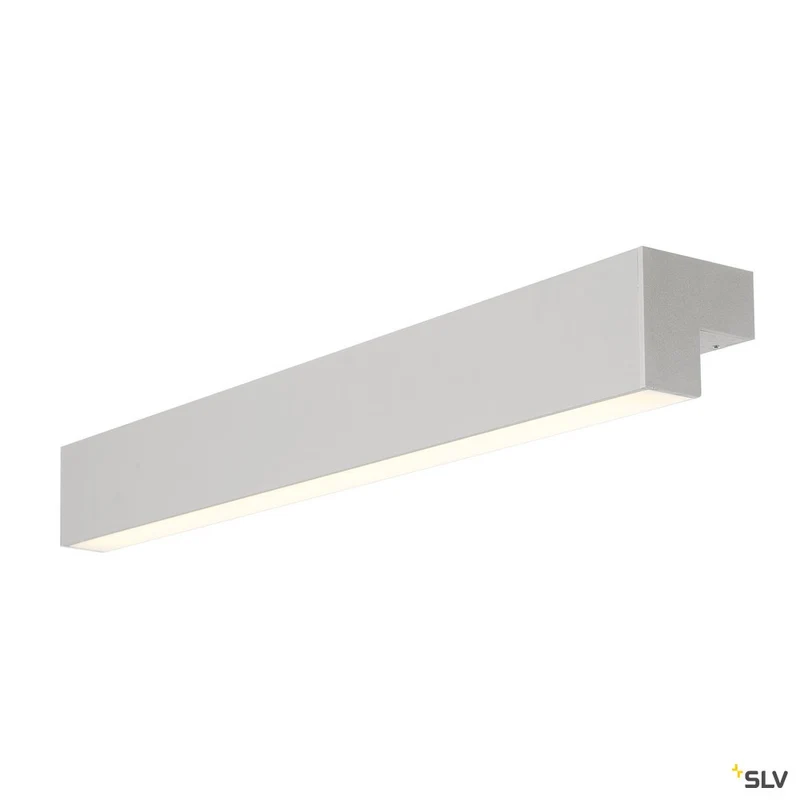 SLV L-LINE 60 LED, Wand- und Deckenleuchte, IP44, 3000K, 820lm, silbergrau