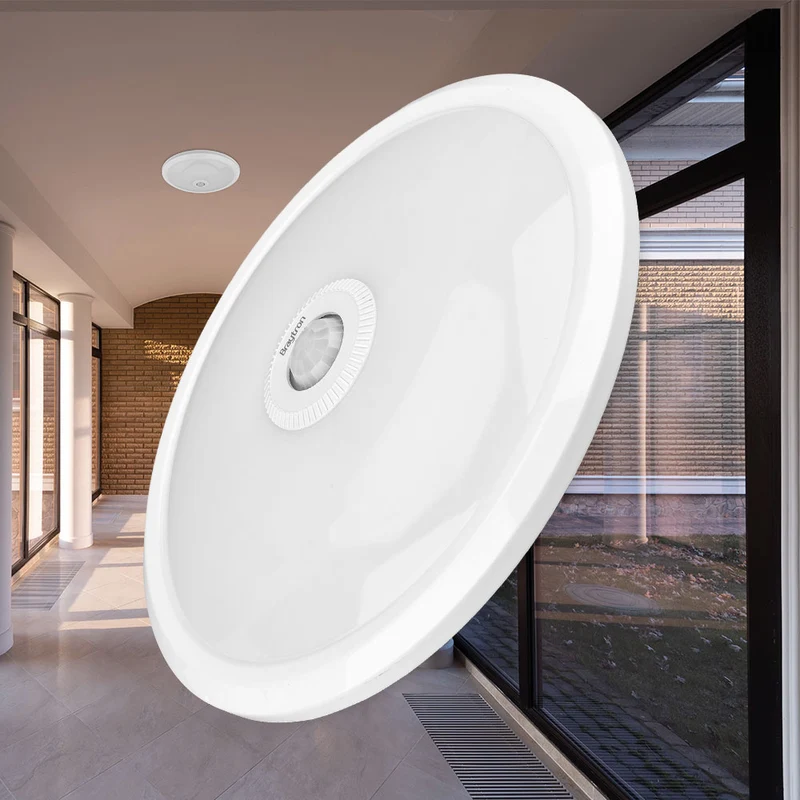 LED 15W Deckenleuchte mit Bewegungsmelder Sensor Deckenlicht Rund Ø28,5 cm IP20
