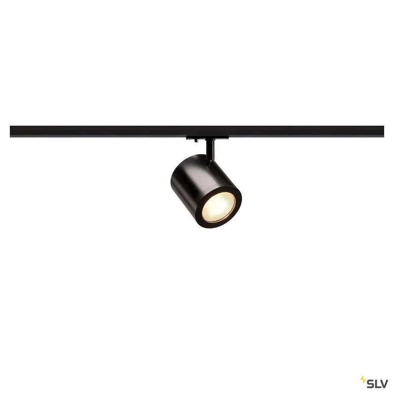 SLV ENOLA_C LED Strahler für 1Phasen Hochvolt-Stromschiene, 3000K, schwarz, 55°, inkl. 1 Phasen-Adapter