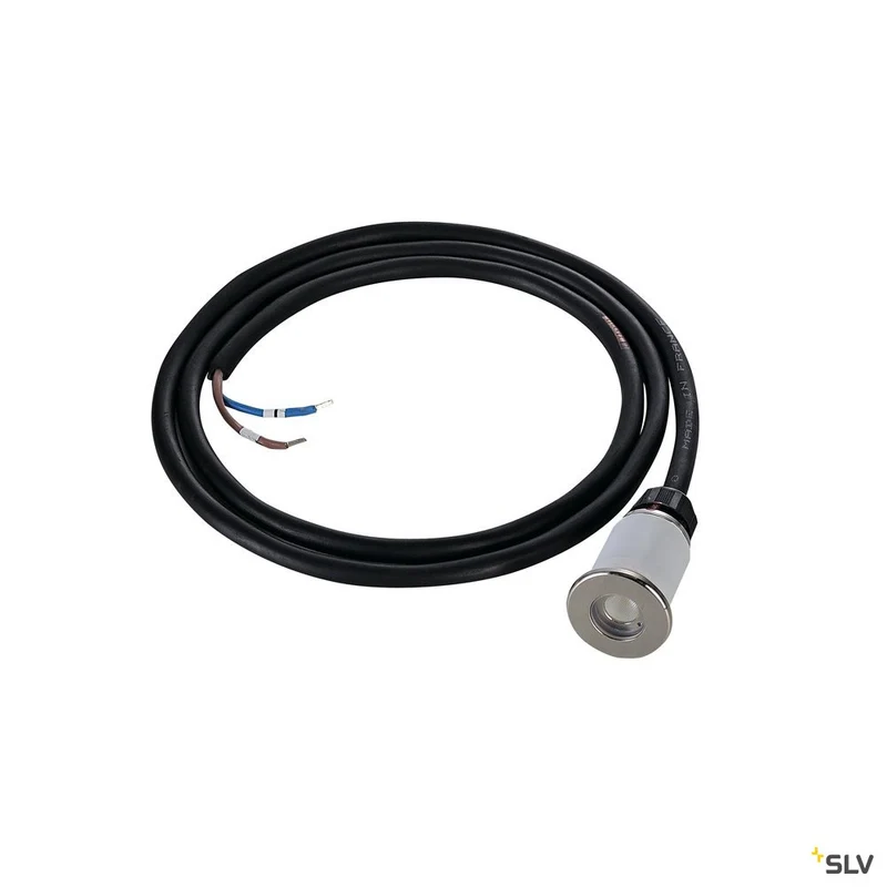 SLV DASAR LED MINI Bodeneinbau- leuchte, rund, Edelstahl 316, 2W, 3000K, 12-24V, IP67