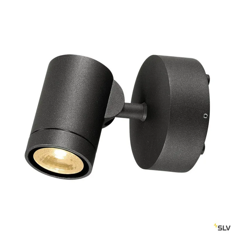 SLV GUNNSY WALL Wandleuchte, sandy anthracithe, 8W LED, 3000K