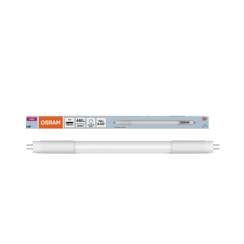OSRAM LED TUBE T5 HF SHORT in Röhre, zweiseitig gesockelt-Form, Leuchtmittel, Bleifreies Glas, Matt, 4 W, (ex 8 W), 400 lm, Kaltweiß, 4000 K, 30000 h, CRI 80